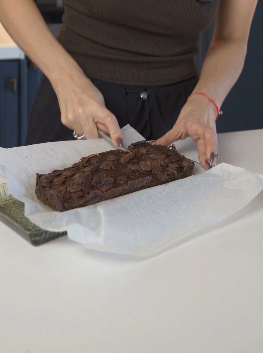 Brownie proteico de camote